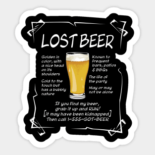 Lost Beer - on Dark Sticker